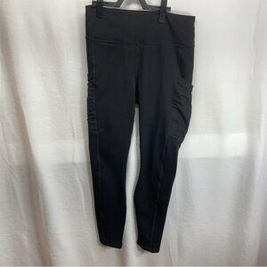 Fabletics Oasis 7/8 Powerhold High-Waisted Black Legging w/ ruche pockets Size M